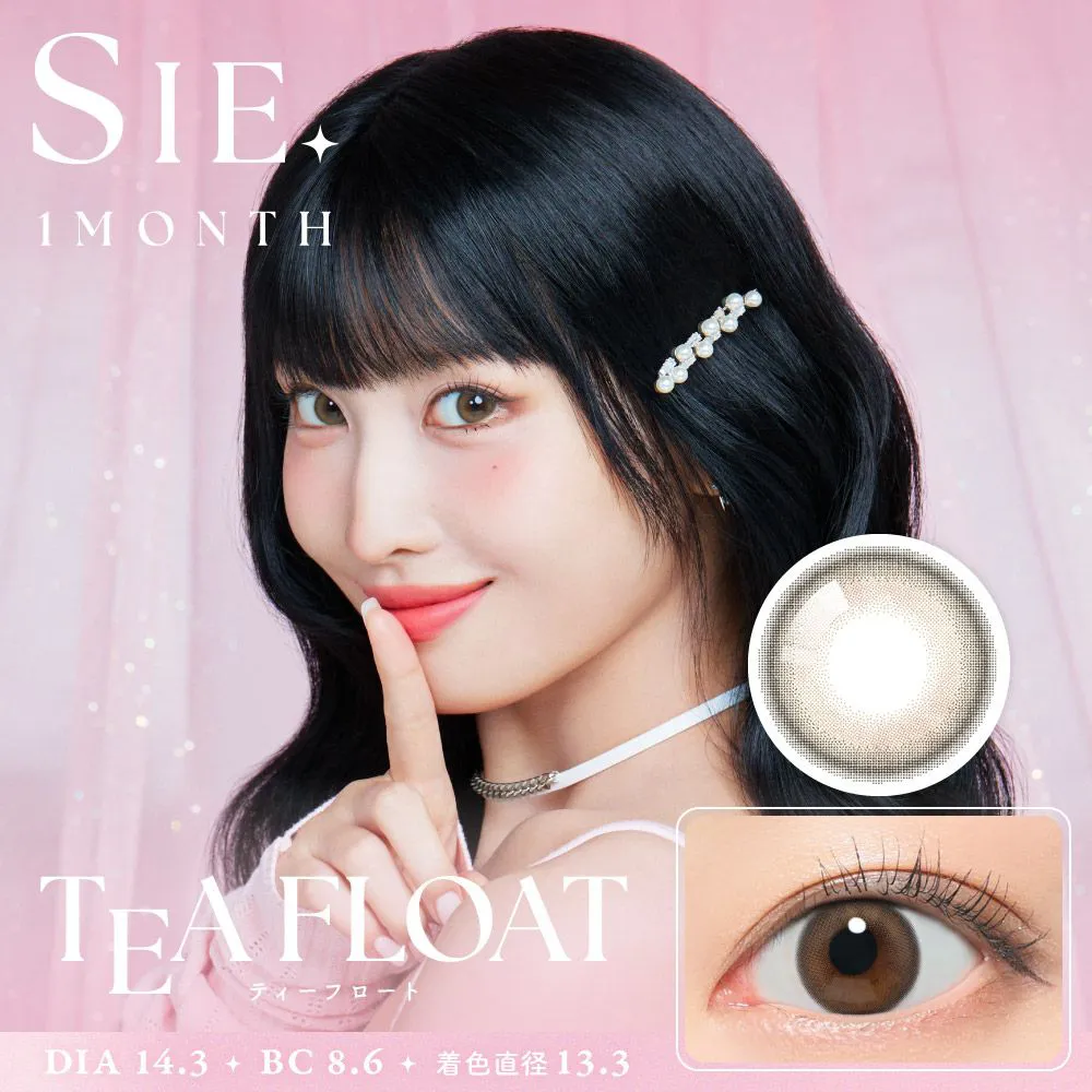 SIE. 1month《ティーフロート》 度あり 度なし 《両目分(2枚)》 フチあり